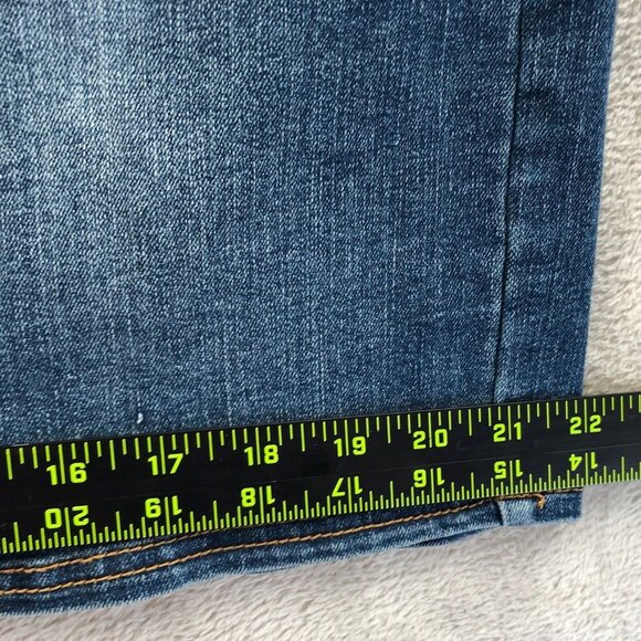 Bit & Bridle Womens Mini Skirt Size 14 Above The Knee Blue Denim Casual Chic - Picture 6 of 9